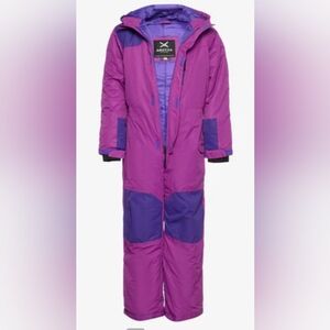 Kids size large 14/16 one piece hooded full body snowsuit ski suit girls